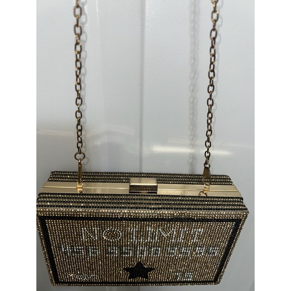 No Limit Rhinestone Clutch Purse Shoulder Bag YOLO Credit Card Money Urban Bling - Picture 8 of 15